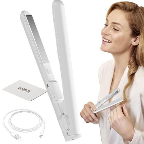 Plancha De Viaje Carga USB | Alisador De Viaje Para El Cabello Alisadora Y Herramienta De Peinado Para Mujeres Niñas De Viaje Y Hogar Diario Personal