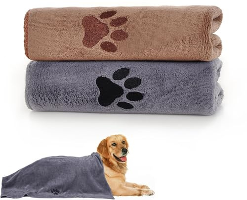 YZDZSW Dog Towel 2 Pack Dog Towels for Drying Dogs,50 x 100 cm