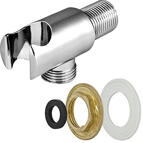 Wandanschlussbogen Rund mit Brausehalterung chrom