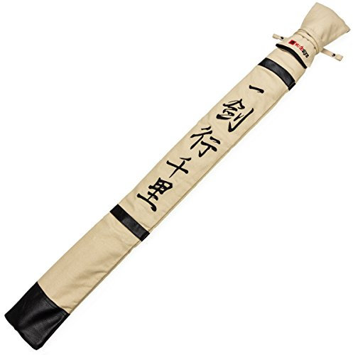wu designs Taiji Schwerttasche Mit einem Schwert tausend Li wandern - Tai Chi - Jian - Tasche Beige