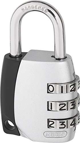 ABUS 179323 9345 Kombinations-Zahlenschloss 155/30SB/F, 30 mm, Silber