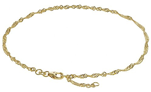 trendor Fußkettchen 333 Gold Singapur-Muster 2,2 mm breit 63263