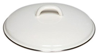 Riess, 0101-033, Deckel mit Chromrand Ø 12cm, WEISS, Emaille, Made in Österreich, LBH: 12,6x12,6x4,1cm, 0,146kg, Deckel, Induktionskocher kompatibel, Gasherd geeignet, Elektroherd geeignet