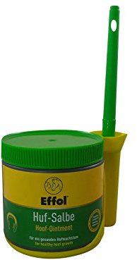 Set Effol Huf - Salbe in grün + Effol Pinsel - Fix - Hufsalbe mit Vaseline und Lorbeeröl 500 ml ein ganzjähriges Pflegeprodukt für hohe Belastbarkeit der Hufe