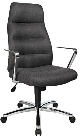 Topstar NC79RDC2 Chefsessel Chairman, 63 x 64 x 124, stoff anthrazit | Made in Germany | Ergonomisch | Drehstuhl, Schreibtischstuhl | höhenverstellbar | Geprüfte Sicherheit nach GS-Intertek