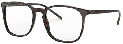Ray-Ban Unisex RX5387 Square Prescription Eyewear Frames, Havana/Demo Lens, 54 mm