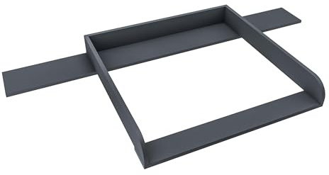 regalik Wickelaufsatz mit Platte für Hemnes Kommoden von IKEA, Graphit | Abnehmbar Wickelkommode Aufsatz, Wickeltischaufsatz mit Platte Abgerundeten Frontplatten, einfache Montage