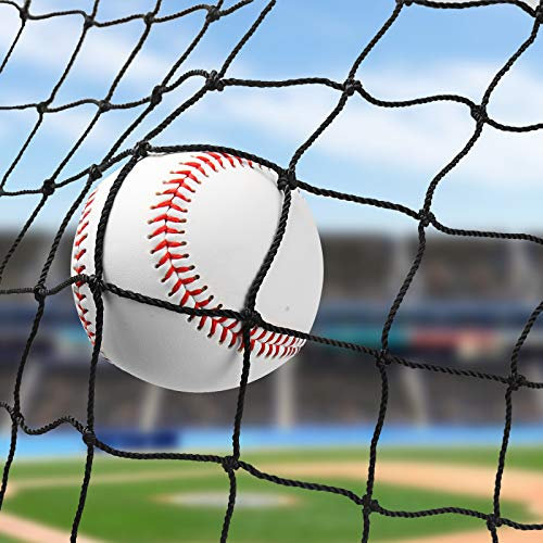 Wiseek 10′x20′ Baseball Softball Backstop Nets, Heavy Duty Baseball Netting Ball Stop Netting #18 Nylon Sport Netting Barrier