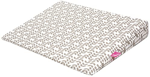 Mother hood Baby Keilkissen 60x45 cm inkl. abnehmbaren Bezug aus 100% Baumwolle und wasserdichte, luftdurchlässige Moltonunterlage aus Baumwolle unter dem Bezug, Blatt beige Classic
