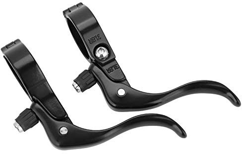 Cuque Verrückter Verkauf Bremshebel, linker Bremshebel Fahrrad Premium Exquisites Aussehen Bremshebel 31,8 mm Fahrradbremshebel Set für Rennradfahren für 31,8 mm Lenker(Black)