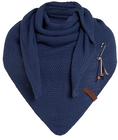 KNIT FACTORY - Dreiecksschal Coco - Damen Strickschal mit Wolle - Umschlagtuch für den Herbst und Winter - Winterschal - Dreieckstuch - Hochwertige Qualität - XXL Schal - 190 x 85 cm