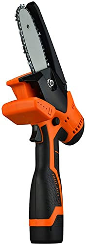 DSDD Mini Motosierra eléctrica Sierra de Cadena eléctrica inalámbrica Sierra de podar con Pilas, con Protector contra Salpicaduras de Seguridad e Interruptor de Seguridad para