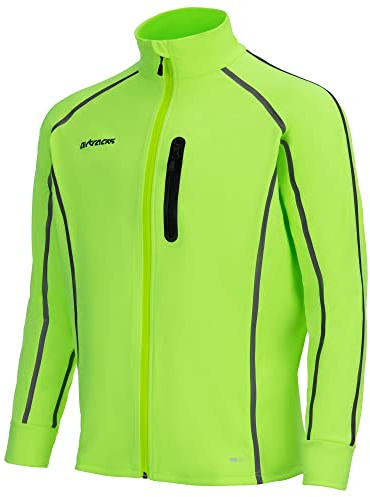 Airtracks Herren Winter Thermo Fahrradjacke Air Tech II - Softshell Radjacke Laufjacke Winddicht Wasserdicht