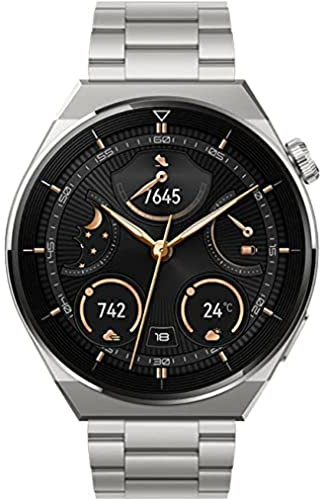 HUAWEI Watch GT 3 Pro 46 mm Orologi connessi con ECG da uomo, elite, monitoraggio della salute continuo, GPS, fino a 14 giorni di autonomia, ricarica wireless, 100 Plus Modalità Sport, iOS/Android