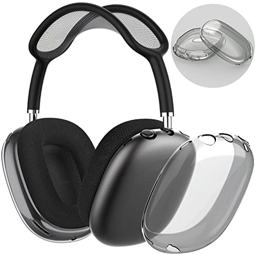 NIUTRENDZ Clear Hülle für AirPods Max - Weiche TPU Case Transparent Schutzhülle【Anti-Fingerabdruck, Anti-Kratzer & Anti-Staub】