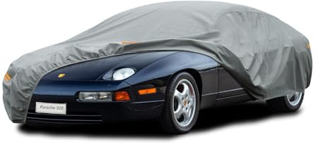Kayme Robustes Autoabdeckung Wasserdicht Atmungsaktiv Passend für Porsche 928 (1977-2000), Vollgarage Autoplane für Regen Sonne Staub Schutz, Auto Abdeckplane Faltgarage Abdeckung(3-7 Tage liefern)