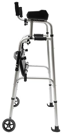 Folding Walker for Seniors, Folding Lightweight Aluminium Walking Frame with Wheels