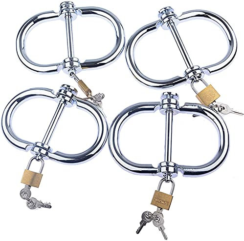 Fesseln BDSM Metall Handschellen mit Schlüssel Erotik Hand Cuff Bondage Armband Fetisch Cosplay Erwachsene Spiel Zurückhaltung Sexspielzeug für Frauen und Männer,Männlich l,Silber