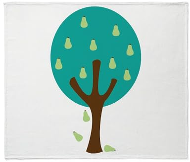 CafePress Organic Pear Tree Throw Blanket Super Soft Fleece Plush Throw Blanket, 60x50