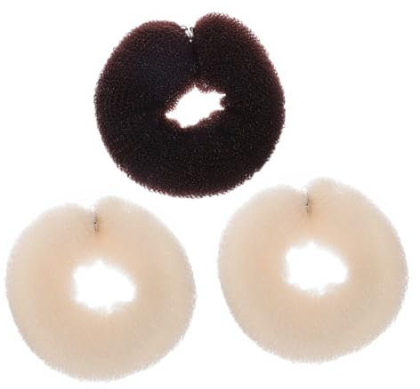 FOYTOKI 3pcs Nylon Hair Curler Bun Maker Clip Wrap Roller for Diy Hair Styling Ponytail Holder Safe for Use Random Color