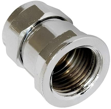 12-15x1/2inch Chrome Female Adaptor (Available in 15mm, 22mm, 28mm, 1/2inch, 3/4inch and 1inch BSP)