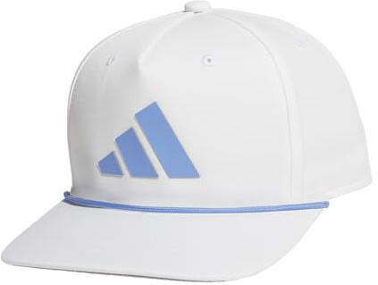 adidas Unisex-Erwachsene Midrange Mütze-Snapback Sport Cap mit Logo Baseballkappe, Weiß/Blau Fusion/Grau, Einheitsgre