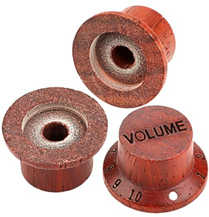 SHOWERORO 3stücke Holz Gitarrenknopf Ersatz Lautstärke Und Tone Control Knöpfe Aus Hochwertigem Holz Gitarre Bass Installieren Langlebig Und Verschleißfest
