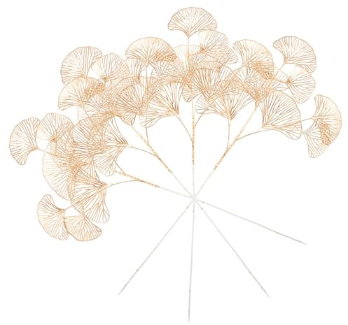 BELLIFFY 4 Stück Künstliche Ginkgo-zweige Blätter Echt Anfühlende Kunst-Ginkgo-Pflanzen Für Blumenarrangements