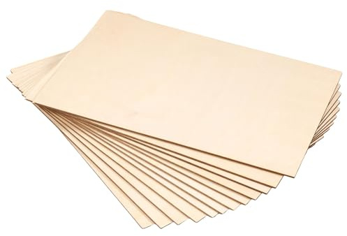 12 x A4 Sperrholzplatte Birkensperrholzplatten 300x300x2 mm, Hochwertige Multiplex-Holzzuschnitte für Bastelarbeiten, Modellbau, Brandmalerei, Laubsäge, Laserschnitt, CNC Router (12 Stück-300x200x2mm)