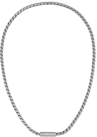 BOSS Jewelry Collar de Cadena para Hombre Colección DORAN en Acero Inoxidable con una Placa Grabada - 1580693
