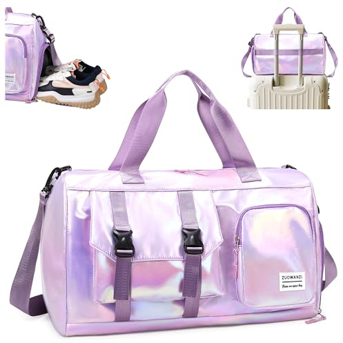 Tokeya Sporttasche Damen Reisetasche mit Schuhfach und Nassfach, Lila