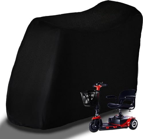 Marvelisk Heavy Duty Mobility Scooter Cover Waterproof 210D Oxford Wheelchair Storage Cover with Drawstring & Carry Bag, Anti-UV Rain Dust Protection Scooter Cover for Outdoor & Garage 55 x 26 x 36
