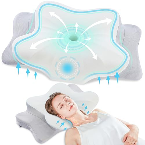 DONAMA Memory Foam Kissen ergonomisches Nackenkissen Kopfkissen Seitenschläferkissen