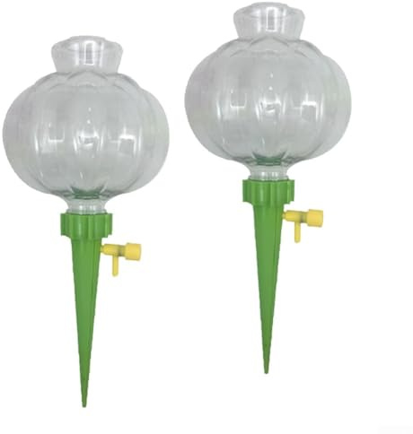 Lot de 2 machines d'arrosage automatique pour plantes en pot, design de surveillance transparent, débit d'eau réglable pour une hydratation continue