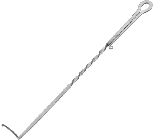 HINTRMENT Gancio per Barbecue in Acciaio Inossidabile Girevole da 35 CM Utensile per Grigliare all'Aperto per Girare Carne e Verdure