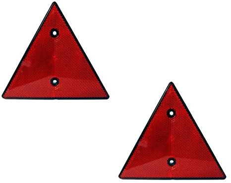 Rote Dreieck-Rückstrahler x2 - Reflektor - 2 Stück - Kostenloser Versand!