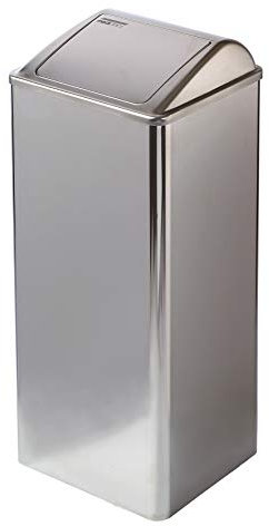 All Care 11071 Dutch Bins Poubelle en métal avec Couvercle à Fermeture Automatique Acier Inoxydable Brillant 80 l