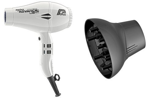 Parlux Haartrockner Advance Light Ceramic und Ion Advance Light, Weiß + Parlux Softstyler für Parlux Haartrockner Advance Light Advance