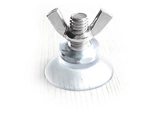 Bachettes solides en PVC transparent, vis longue M8 avec ventouse et écrou, diamètre 3,5 cm, longueur de vis 1,3 cm (Pack of 8, M8-L13-D35)