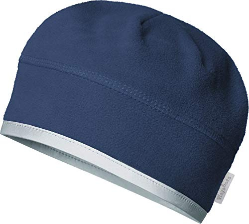 Playshoes Unisex Kinder Fleece-Mütze Wintermütze, Marine Helmgeeignet, 53cm