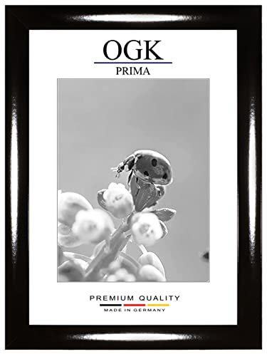 Online-GalleryKing Holz Bilderrahmen 98 x 75 cm in Schwarz Hochglanz | Foto | Poster | Puzzle | Galerie | Rahmen