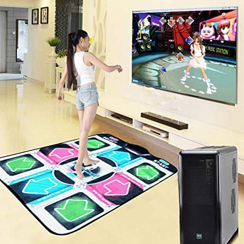 XBSLJ Einzelner Computer Tanzmatte, spezielle Tanzmatte für verkabelten USB-Computer, Tanzmatten für Erwachsene und Kinder, Yoga-Spieldecke