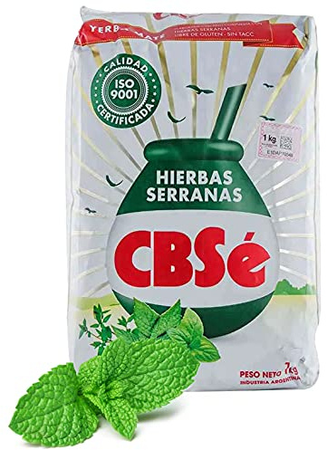 CBSé Yerba Maté Thé Herbes de Montagne 0,5 kg | Thé maté d'Argentine | Boisson revigorante et énergisante
