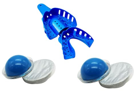 Mastic silicone hydrophile pour impression dentaire pour un moulage plus ferme et rapide 4 pièces avec plateaux supérieurs et inférieurs moyens