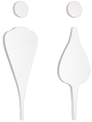 GORGECRAFT 1 Set Restroom Signs Men and Women Brushed Bathroom Door Signage Decor WC Door Sign Acrylic Figure Set Self Adhesive Back Wall Toilet Symbol Sticker for Business Office Restaurant, Silver