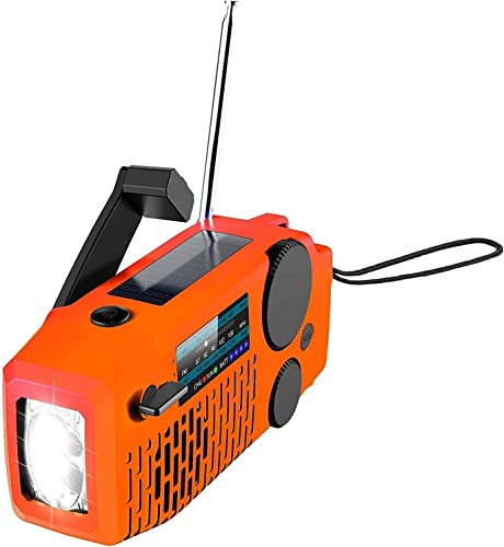 CAFFIA Personal Pocket DAB Radio,Emergency Solar Radio Hand Crank Portable Radio, Weather Radio for Household And Outdoor Emergency