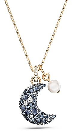 Swarovski Sublima pendant, Moon, Multicolored, Rose gold-tone Finished