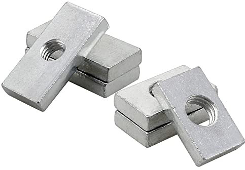 HASMI Käfigmuttern 10–50 Stück Vierkantmuttern, Rechteckige Muttern M3, M4, M5, M6, M8, Dünne Gleitblockmuttern, Verzinkter Kohlenstoffstahl, Aluminiumprofil, Zubehör Käfigmutter