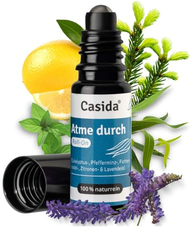 Casida Atme genom roll-on – doftolja, aromolja, eterisk olja för aromvård på språng – naturlig ren – från apoteket – 10 ml