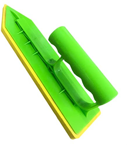 truelle à plâtrer truelle en acier inoxydable Truelle de pointage Truelle de calfeutrage de carrelage Manche en caoutchouc Constructeurs Maçons Truelle éponge Seau de plâtrage Truelle Outil de maçon T